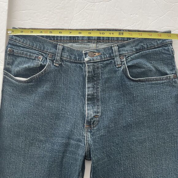 Wrangler Jeans Mens 34x30 Blue Regular Fit 9TRGAMD Denim Cowboy Western Casual - Picture 8 of 10